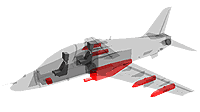 Hawk aircraft weapons system, gun pod and pylons