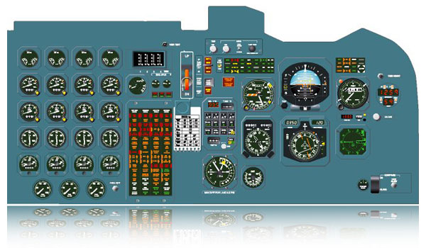 BAe 146 Cockpit Main Instrument Panel