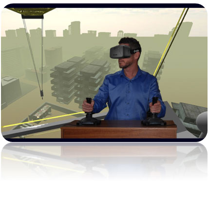 VR Tower Crane Training Simulator with Oculus Rift
